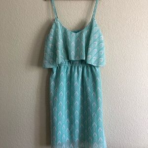 Cream and Mint mini dress